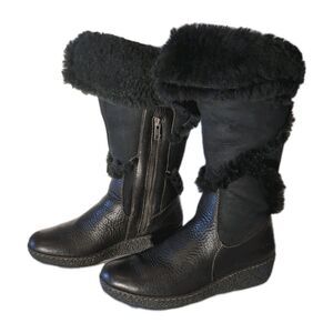 Born Women's Black Size 8.5/40 Medium Width Leather Winter Boots